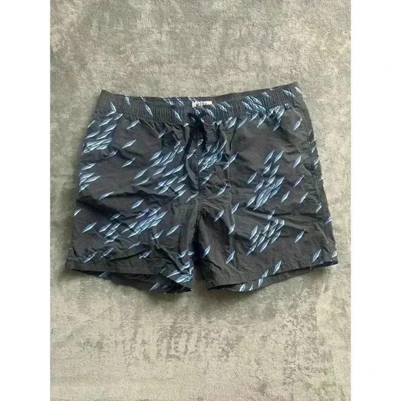 Reyn Spooner Shorts Mens XXL Fish Swarm Storm Swim Trunks Mesh Lined Nylon Pool - Picture 1 of 8